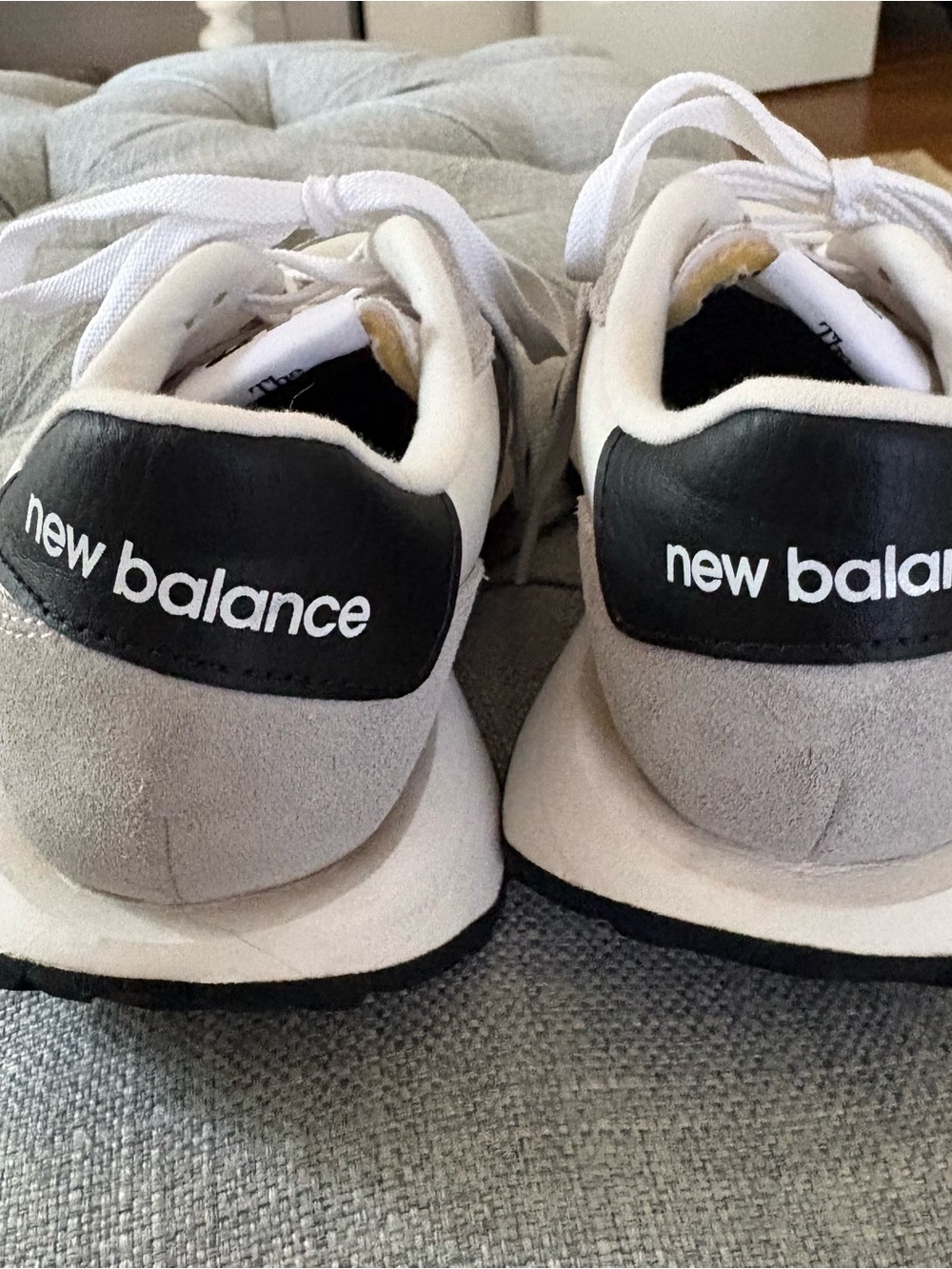 New Balance Women’s 327 Sneaker in White, Gray and Black - Picture 4 of 6
